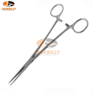 เครื่องมือผ่าตัดสแตนเลสคุณภาพสูง BENGOLEA ขนาด 20.0 ซม. คีมหนีบหลอดเลือดแบบตรง 1x2 ซี่ฟัน สำหรับจับหลอดเลือดด้วยมือ - Product Image 1