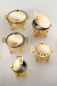 Calentador de Comida de Acero Inoxidable de Alta Gama con Tapa Hidráulica y Calentamiento a Gas para Exhibición de Buffet de Lujo - Product Image 5