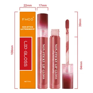 Custom High Quality Natural Organic Cruelty Free Cute Fruity Lip Gloss Private Label Transfer Proof Clear Mirror Lip Glaze