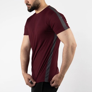T-shirt décontracté pour homme en coton tricoté 100% à col rond, manches courtes, couleur marron, coupe classique, respirant et à séchage rapide - Product Image 5