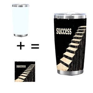 Gobelet isotherme en acier inoxydable 20 oz à double paroi, design « Escaliers du Succès », mug promotionnel personnalisé - Product Image 1