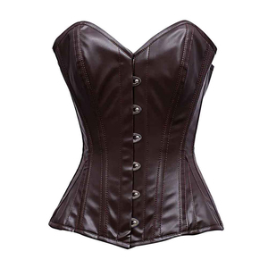 Best Selling Women's PU Leather Corset Tops Breathable Canvas Fabric High Compression Eco-Friendly Customizable Wholesale - Product Image 5