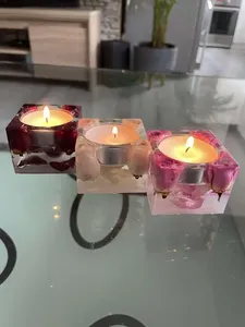 Handmade Eco-friendly Resin <b>Tea</b> <b>Light</b> Candle Holder Festive Christmas Home & Garden Decoration Gift - Product Image 4