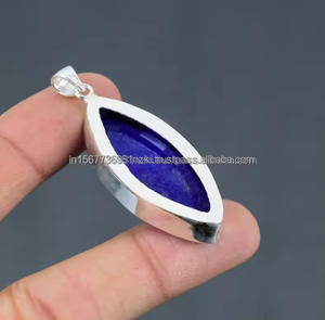 Colgante de zafiro azul, zafiro creado, colgante de zafiro, colgante vintage, colgante de novia azul colgante de plata zafiro - Product Image 5