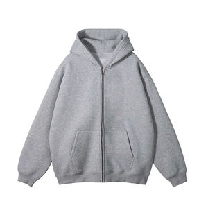 <b>Men's</b> Pullover Hoodie <b>Grey</b> Regular Fit Heavyweight <b>Fleece</b> Sweatshirt Hooded Jacket Casual Streetwear Long Sleeve OEM Service - Product Image 1