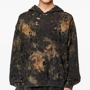 Fabricants de sweats à capuche personnalisés en coton 100% 500 g/m², brodés, patchwork, ODM, unisexes, épais, confortables, élégants, surdimensionnés - Product Image 1