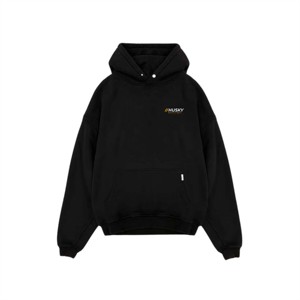 Sudadera con Capucha Extra Grande para Hombre, Marca Husky, Negra, de Felpa y Algodón, para Invierno, con Logotipo Estampado en la Parte Delantera, Cierre de Cremallera, Secado Rápido, Corte Regular - Product Image 5