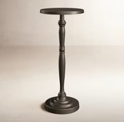 Mesa Auxiliar Moderna Space Perfect con Tapa Redonda y Base Decorativa para Muebles de Sala - Product Image 5