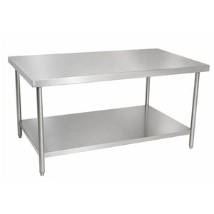 Table de préparation en acier inoxydable Sri 24 x 60, hauteur réglable, finition polie, poste de travail de cuisine commerciale, capacité de charge de 500 kg/m - Product Image 2