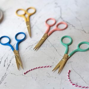 Best Quality Gold Dipped Embroidery <b>Scissors</b> Stainless Steel Sharp Precision Tip for <b>Sewing</b> Craft Tailor Professional Use - Product Image 4