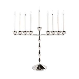 Porte-bougie en métal chromé poli perlé - Product Image 2