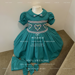 Vestidos Florales con Bordado a Mano Personalizados para Niñas Pequeñas - 100% Algodón, Bordados, Ropa Artesanal de Boutique - Product Image 2