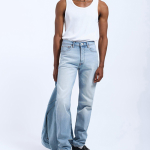 Pantalones Vaqueros Ajustados de Última Moda para Hombre, Corte Slim, Color Sólido, Largos, de Mezclilla, de Alta Calidad, Casuales, Lavados con Piedras - Product Image 4