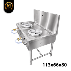 Estufa de Gas Doble de Acero Inoxidable Moderna, de Alta Resistencia, con Dos Quemadores de Alta Potencia para Catering, la Más Vendida en Malasia - Product Image 5