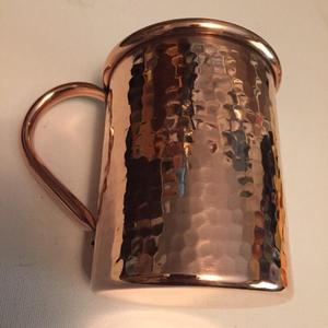 Mug en cuivre poli pour l'eau, usage domestique, sans BPA, qualité supérieure, pour bière, jus, whisky, design martelé - Product Image 1