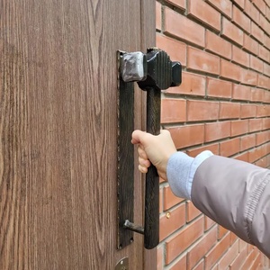 Puerta de hierro forjado artesanal Iron Nature, resistente al óxido, fácil de montar, con manija de hierro y acabado de madera para valla/puerta de entrada. - Product Image 4