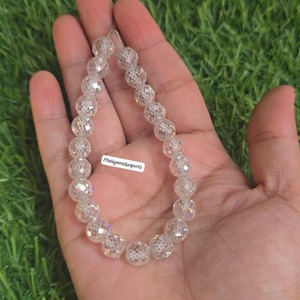 Perlas de Moissanita Blancas Redondas de 8 MM, Corte AAA, Hechas a Mano, Proveedor Mayorista para la Fabricación de Joyería - Product Image 1