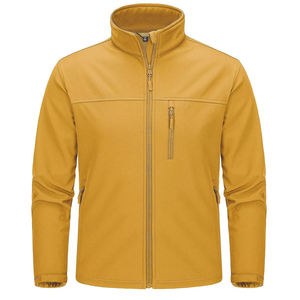 <b>Men's</b> Waterproof Softshell <b>Jacket</b> for Outdoor Hiking Long <b>Blouson</b> with Zipper Closure Made in Pakistan - Product Image 4