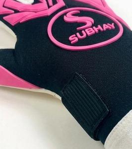 Guantes de Portero de Fútbol Subhay, Color Rosa y Negro, Dedos Completos, Antideslizantes, Correa de Muñeca Ajustable, Equipo de Protección Deportiva - Product Image 4