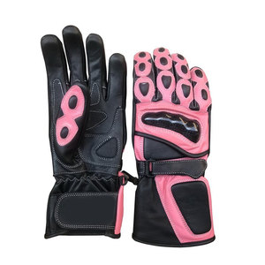 Gants de moto pour femmes de qualité supérieure avec protection des articulations, en cuir durable, antidérapants, respirants et antichocs - Product Image 4