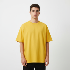 T-shirt Homme Oversize 100% Coton Épais, Impression DTG, Logo Personnalisé, Effet Délavé Acide, Vintage - Product Image 2