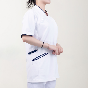 เสื้อคอตตอน45% สแปนเด็กซ์ผ้าฝ้าย52% ชุดยูนิฟอร์มทางการแพทย์เป็นมิตรกับสิ่งแวดล้อม - Product Image 4