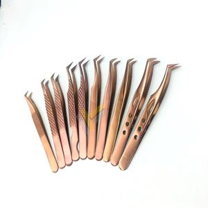 Pince à épiler professionnelle japonaise durable en acier inoxydable pour l'extension des cils pointe pointue forte adhérence Logo personnalisé utilisation des sourcils - Product Image 1