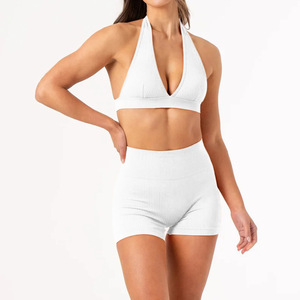 Conjunto Deportivo de Sujetador Deportivo y Pantalones Cortos para Mujer, Conjunto de Dos Piezas para Correr, Fitness, Pilates y Yoga - Product Image 4