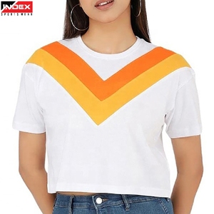 Camiseta Corta de Alta Calidad para Mujer, Estilo Urbano, Algodón, Casual, Venta al Por Mayor - Product Image 1