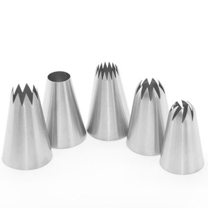 En stock – Kit de douilles à pâtisserie russes en acier inoxydable, forme pilier, résistantes à la chaleur, pour décorer gâteaux et cupcakes - Product Image 1