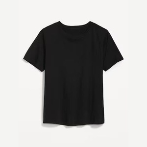 เสื้อยืดแขนสั้นสีดำสำหรับผู้ชาย คอกลม ทรงปกติ ลำลอง - Product Image 4