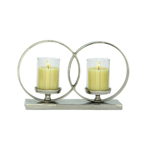<b>Hurricane</b> Candleholder Clear Glass with Brass Base Heat Resistant Home Decoration <b>Lantern</b> Metal Votive Stand Designer Stand - Product Image 4