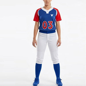 ชุดยูนิฟอร์มซอฟต์บอล เสื้อและกางเกง พร้อมผ้าโพลีเอสเตอร์ 100% ระบายอากาศได้ดี สำหรับฝึกซ้อมและการแข่งขัน - Product Image 5