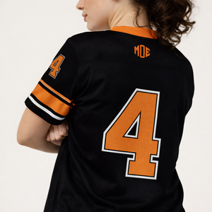 T-shirts de football streetwear personnalisés, impression par sublimation, logo de marque, coupe ample, maillot de football américain vintage en mesh - Product Image 4