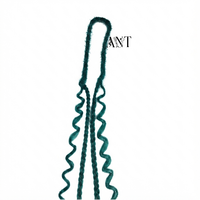 Dreadlocks Sintetici Ondulati Boho da 24 Pollici Verde Teal con Estremità Ricci, Capelli all'Uncinetto Stile Dea per Donna - Vendita all'Ingrosso