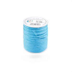 Corda da Marinaio Ilan 4mm 14.3m Blu Cielo per Creazione di Braccialetti e Gioielli - Product Image 2
