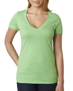 T-shirt pour femme, col en V, été, écologique, 100% coton, manches courtes - Product Image 5