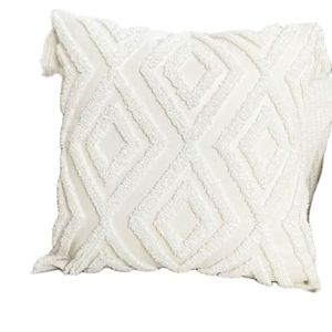 Coussin en coton pur tissé, imprimé, doux, respirant, en tissu épais, élégant, décoratif, pour chambre à coucher, salon, lit - Product Image 5