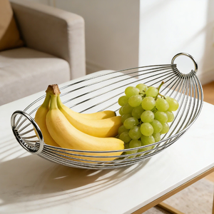 Azora Industries Black Iron Wire Eco-Friendly Modern Multifunction Storage <b>Basket</b> Handle-Kitchen <b>Food</b> Storage Durable - Product Image 6