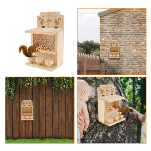 Wooden Squirrel Feeder For Outdoor Use, Nut Dispenser Squirrel Feeder, Window Squirrel Snack Feeder Wholesale From Vietnam - Product Image 6