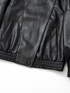 European American Unisex Fashion Hot-Selling Solid Spring Stand Collar Leather Waterproof Breathable Jacket Coat - Product Image 3