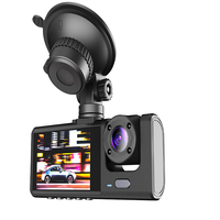 Caméra DVR de voiture avec écran tactile IPS de 2 pouces, double objectif 1080P, vision nocturne et capteur G, enregistreur vidéo de voiture