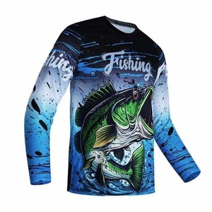 เสื้อเชิ้ตตกปลาแขนยาวผู้ชาย ลายปลาบลูมาร์ลิน UPF 50 ป้องกันรังสียูวี โพลีเอสเตอร์ สำหรับกิจกรรมกลางแจ้ง - Product Image 6