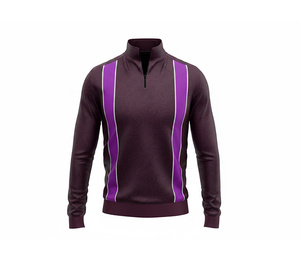 Long Sleeve Sublimation Quarter Zip Jacket Manufacturer <b>Men</b> Women Youth Sportswear Quick Dry Team <b>Pullover</b> - Product Image 3