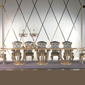 Juego de Comedor de Lujo Majestic Plaza, Tallado a Mano en Madera de Teca, Estilo Barroco Real Moderno, para Apartamento, Palacio, Villa, Hotel, Muebles Clásicos - Product Image 6