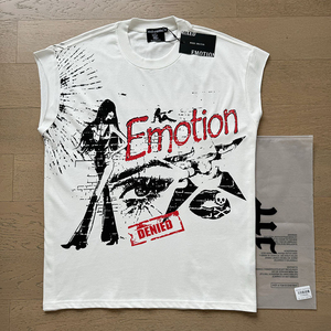 T-shirt Homme Manches Courtes MIXED EMOTION Été, Motif Strass Vierge Avant et Arrière, Style Streetwear Hip-hop Oversize Décontracté Vintage - Product Image 2