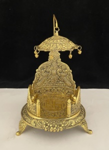 Chất lượng tốt nhất ladu gopal Ashan thủ công kim loại nhôm singhasan aasen meenakari chúa singhasan Diwali trang trí jhula singhasan - Product Image 3