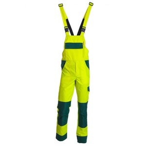 Pantalon de travail en coton de sécurité avec logo personnalisé anti-plis, salopette haute visibilité réfléchissante - Product Image 1