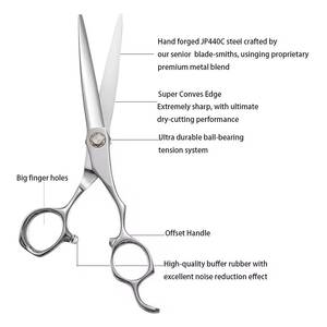 Ciseaux de coiffure professionnels en acier inoxydable, lame tranchante, pour droitiers, manche long, usage en salon - Product Image 4