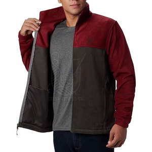 Best Quality Men's Custom Design Stand Collar Front Logo <b>Fleece</b> Jacket Waterproof Breathable Outdoor Winter Wear - Product Image 5